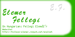 elemer fellegi business card